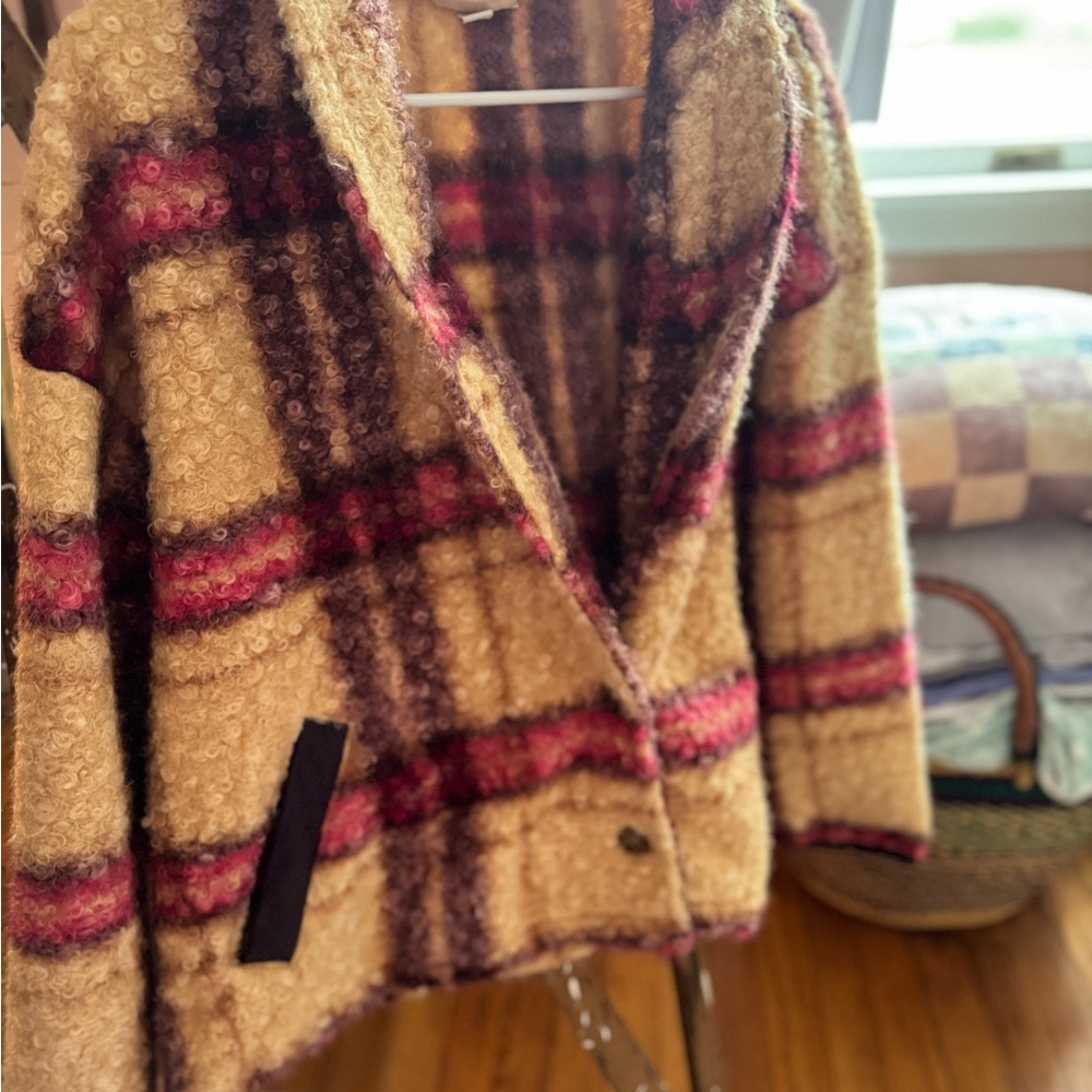Plaid Wool-Blend Jacket